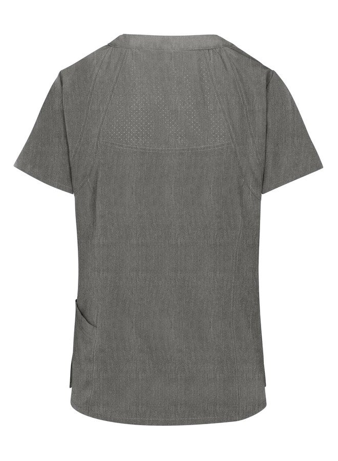 Natural Uniforms Womens Cool Stretch Jogger Scrub Set with Regular and Petite Sizes (Heather Grey, Small) - Image 4